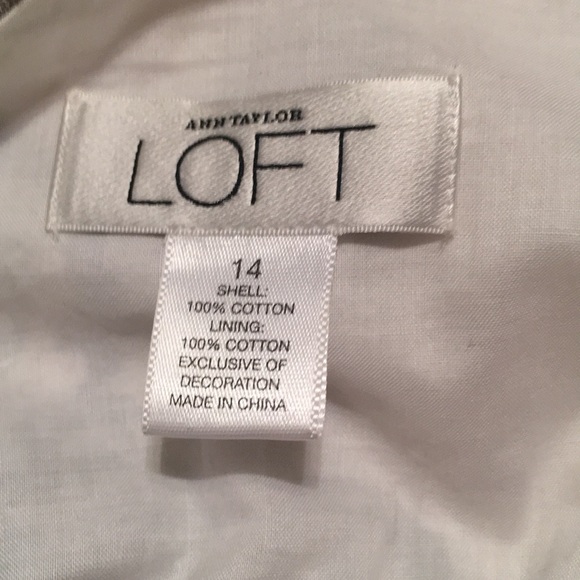 LOFT white dress with silver detail - Picture 5 of 5